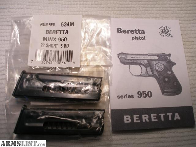 Beretta Model 950 Bs 22 Short Manual